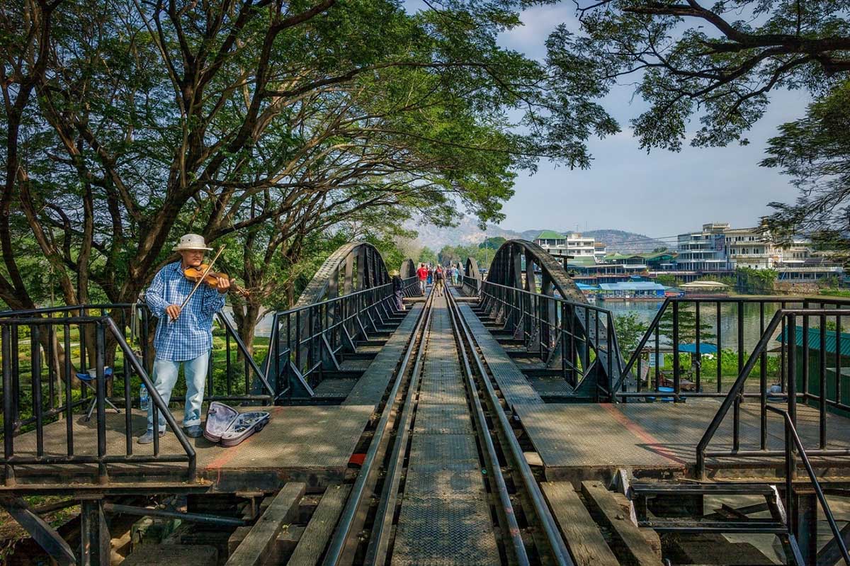 kwai bridge thailand - bridge in Kanchanaburi
